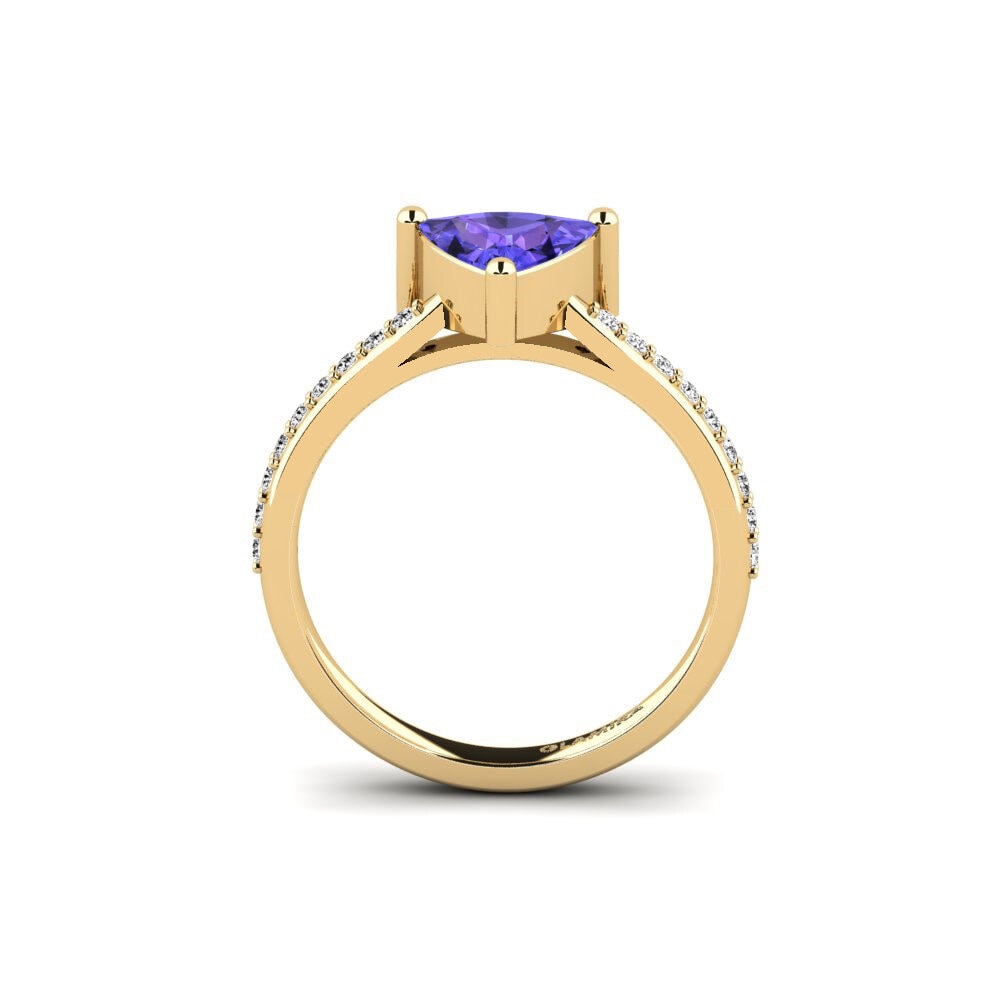 Trillion Tanzanite Engagement Ring Frec - Trillion