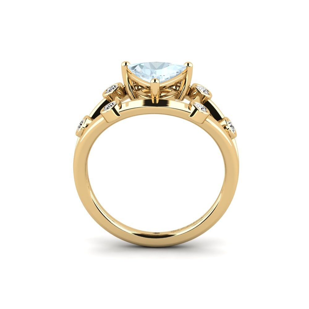 Trillion Aquamarine Engagement Ring Fyhted - Trillion