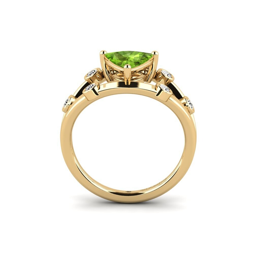 Trillion Peridot Engagement Ring Fyhted - Trillion