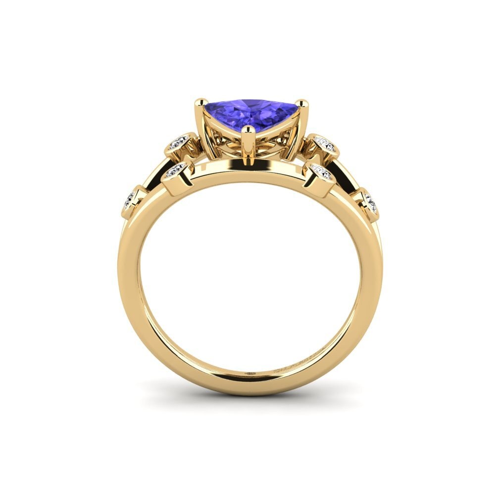 Trillion Tanzanite Engagement Ring Fyhted - Trillion
