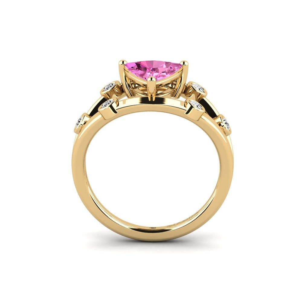 Trillion Pink Topaz Engagement Ring Fyhted - Trillion