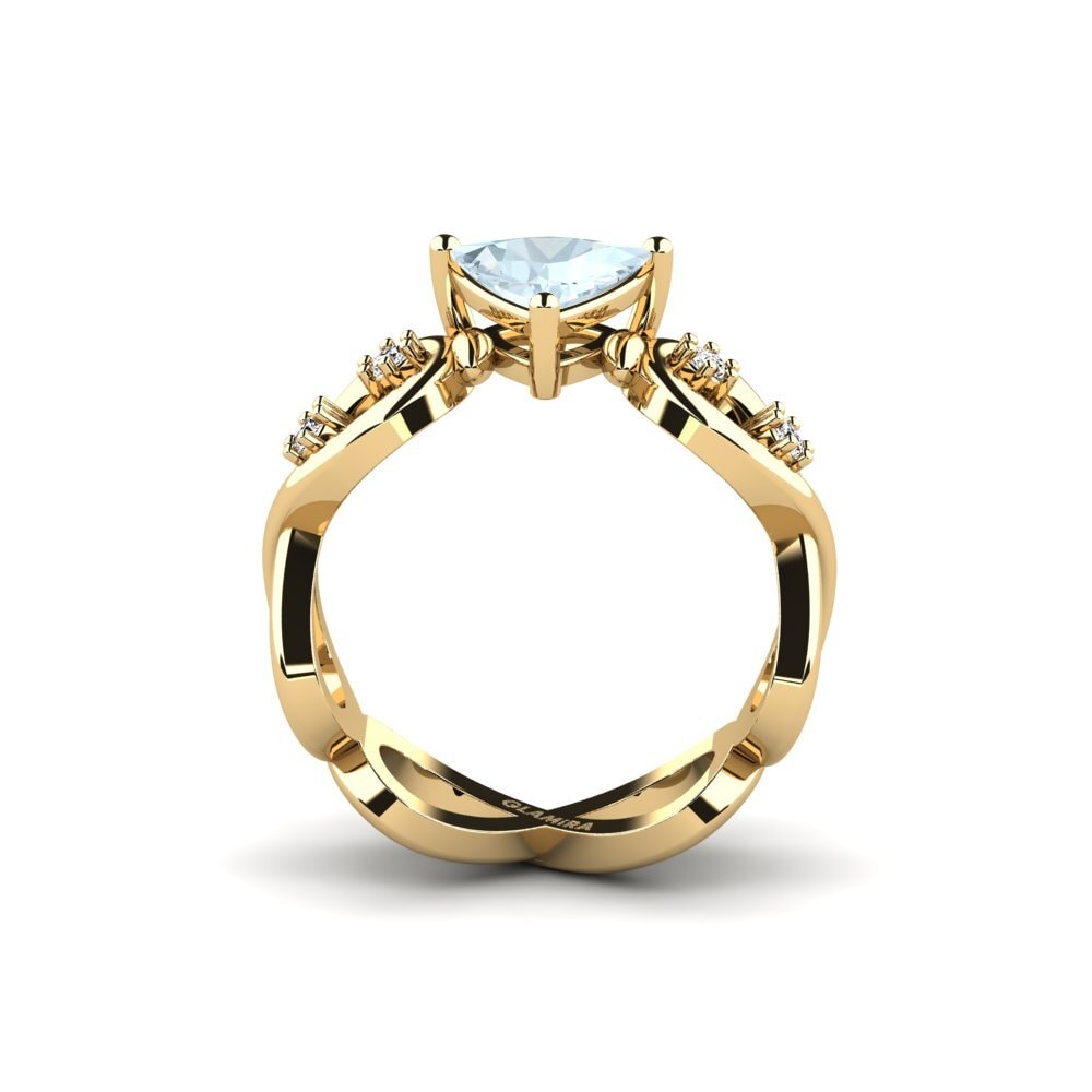 Trillion Aquamarine Engagement Ring Guld - Trillion