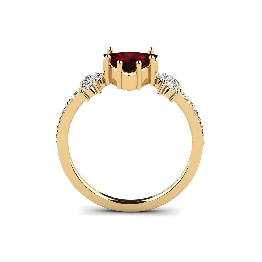 Trillion Garnet Engagement Ring Hamdan - Trillion