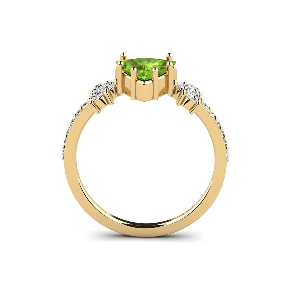 Trillion Peridot Engagement Ring Hamdan - Trillion