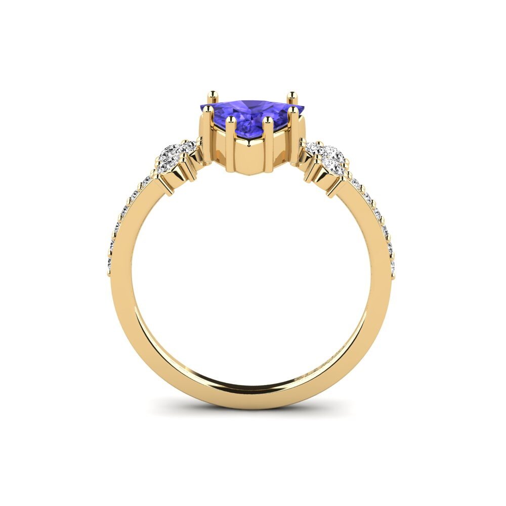 Trillion Tanzanite Engagement Ring Hamdan - Trillion