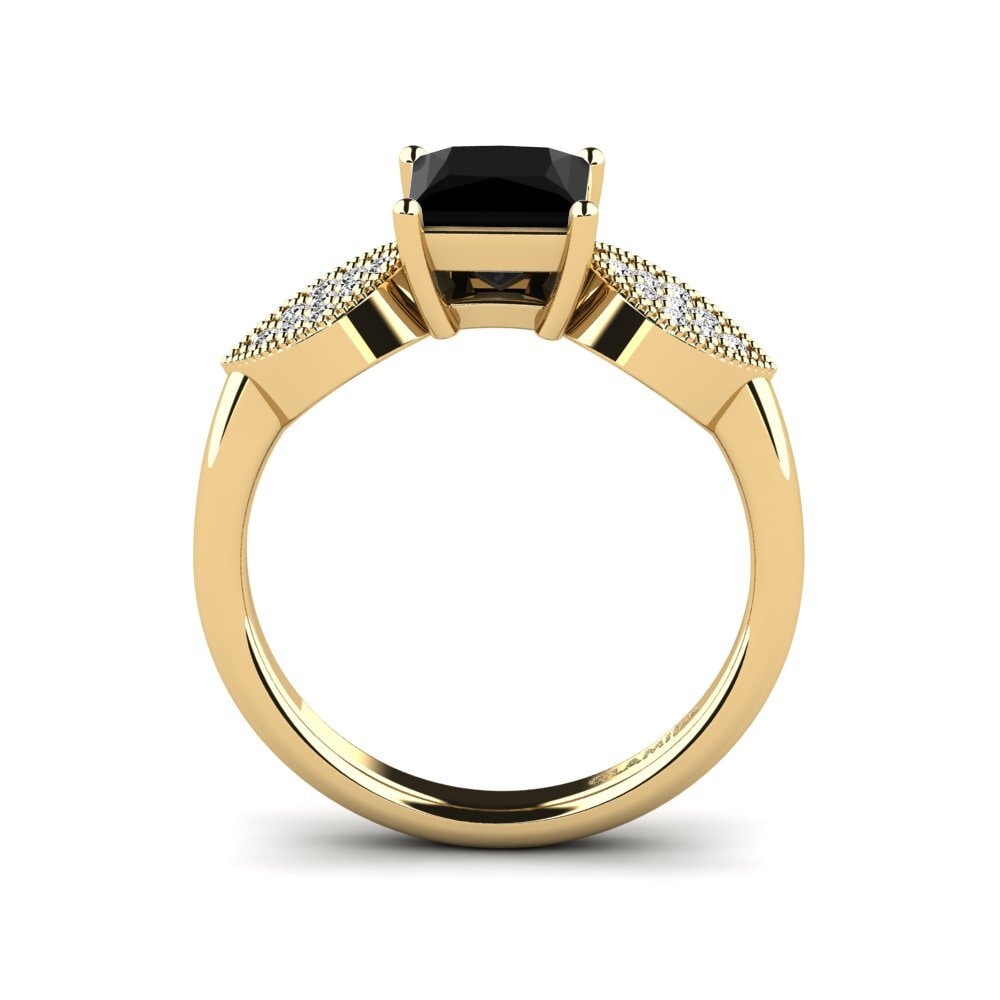 Ónix Negro Anillo de compromiso Hatin - Princess