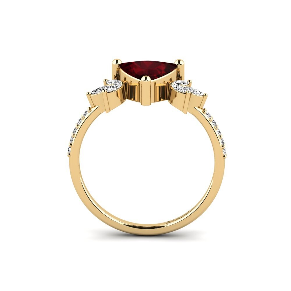 Trillion Garnet Engagement Ring Irice - Trillion