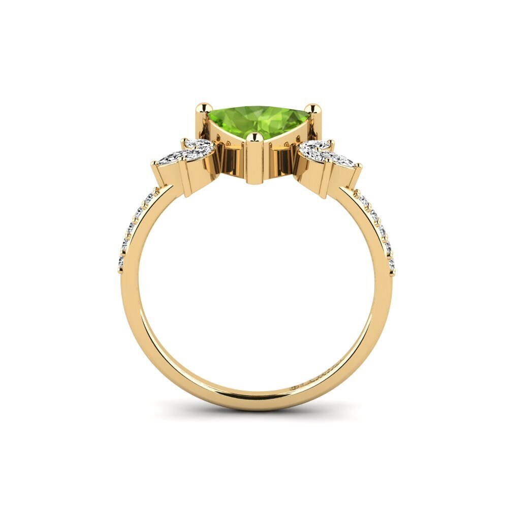 Trillion Peridot Engagement Ring Irice - Trillion
