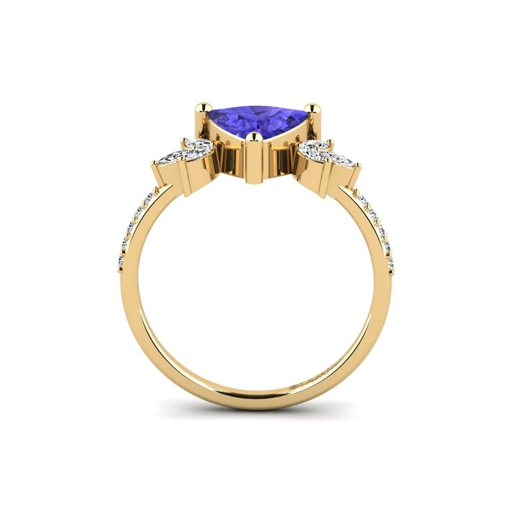 Trillion Tanzanite Engagement Ring Irice - Trillion