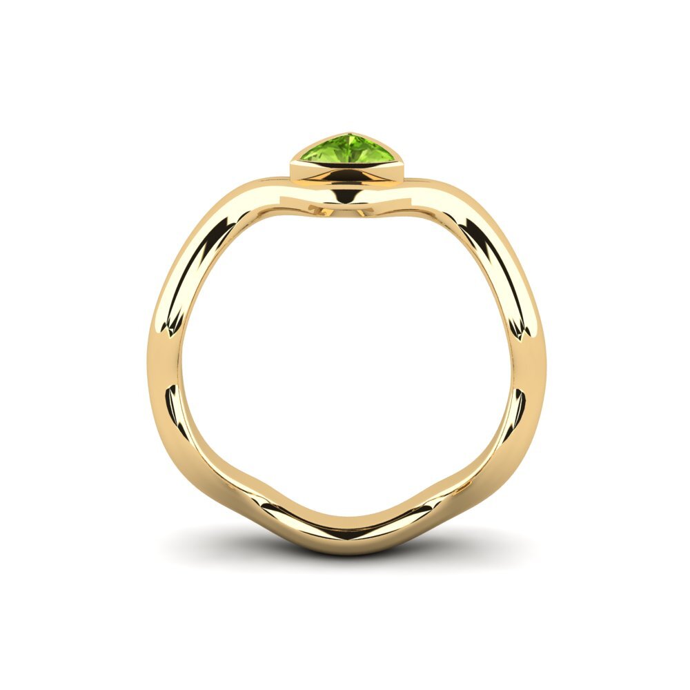Trillion Peridot Engagement Ring Junpo - Trillion