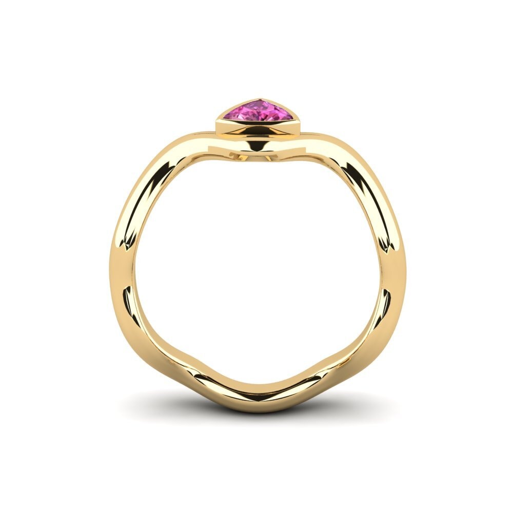 Trillion Pink Topaz Engagement Ring Junpo - Trillion
