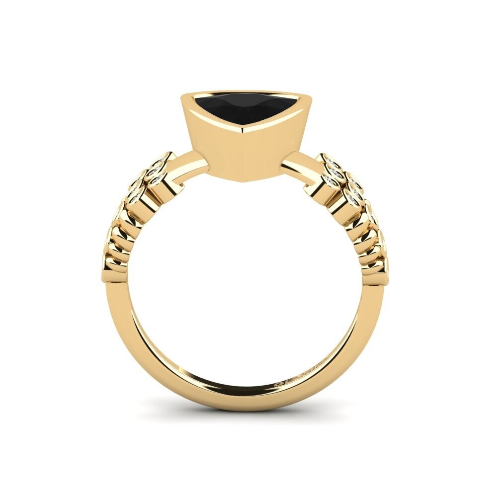 Ónix Negro Anillo de compromiso Kamstar - Trillion