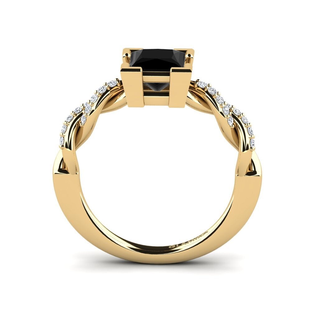 Black Diamond Engagement Ring Wicat - Princess