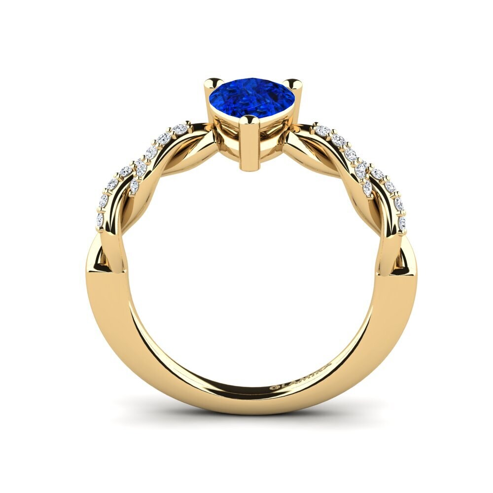 Sapphire (Lab Created) Engagement Ring Wicat - Pear
