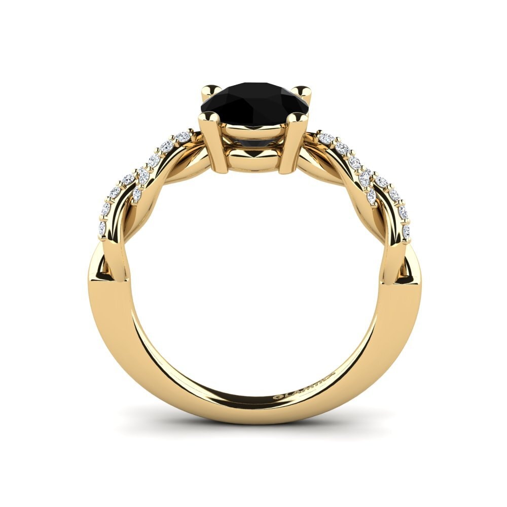 Black Diamond Engagement Ring Wicat - Round
