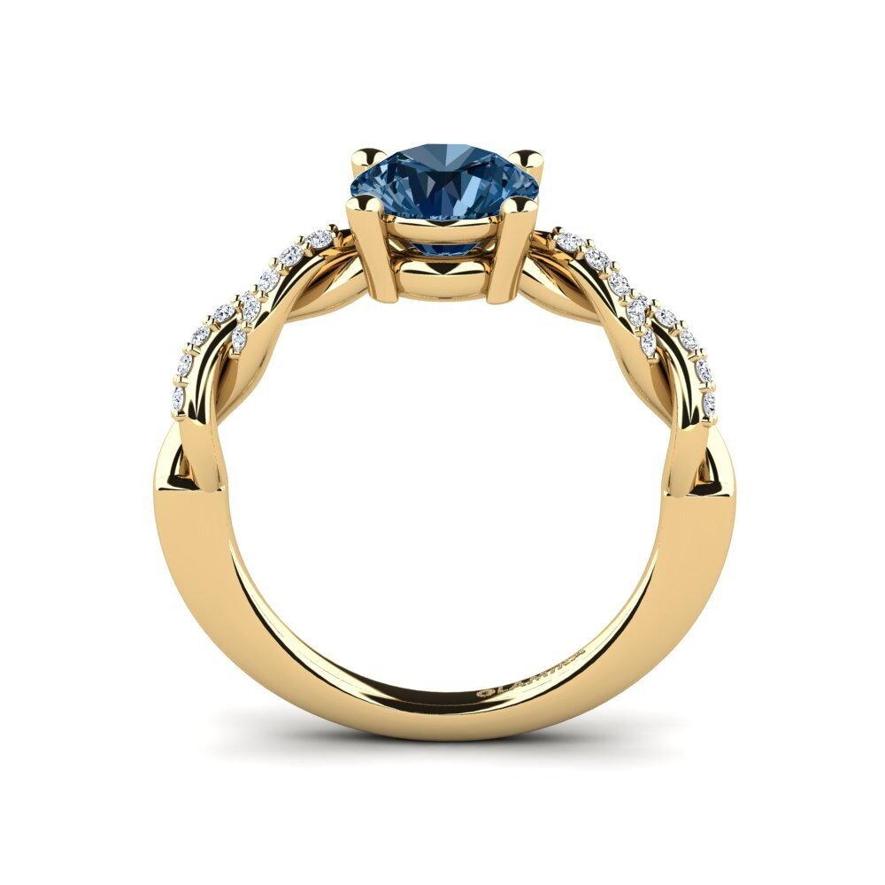 Blue Diamond Engagement Ring Wicat - Round