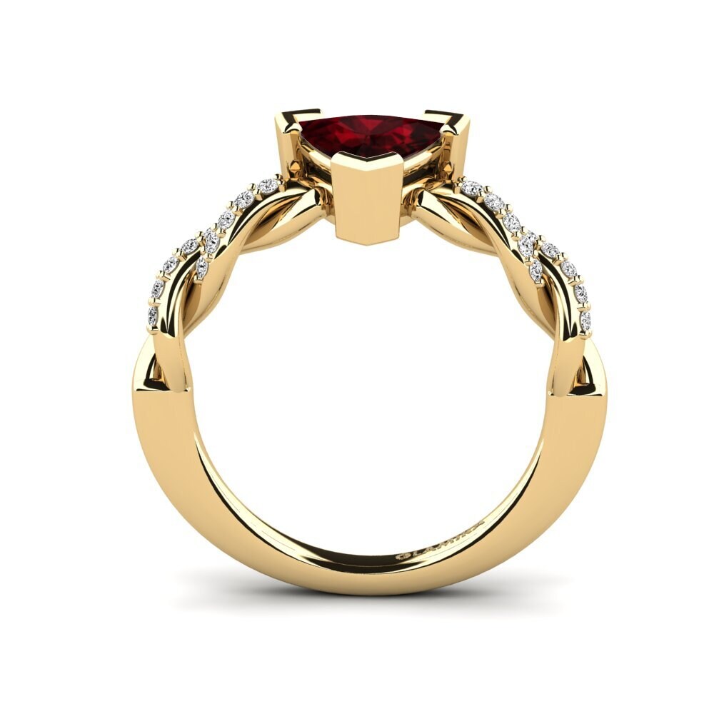Trillion Garnet Engagement Ring Wicat - Trillion