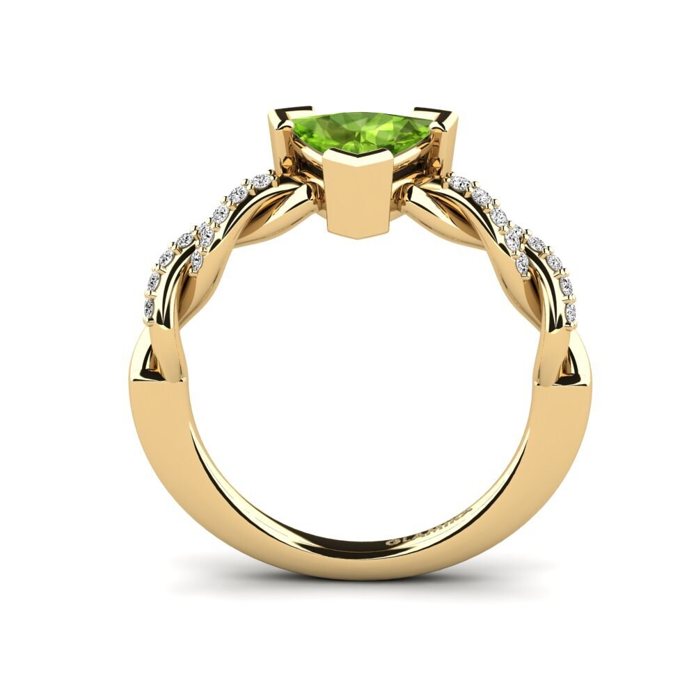 Trillion Peridot Engagement Ring Wicat - Trillion