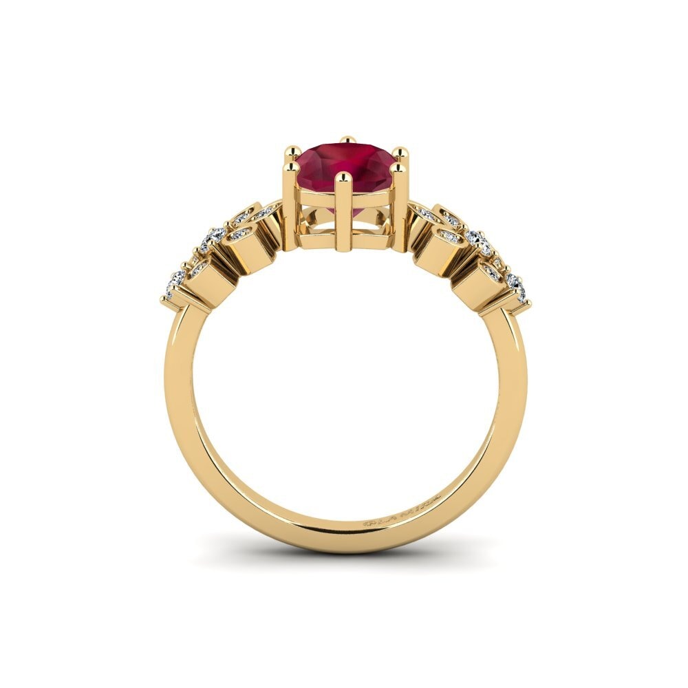 Ruby Engagement Ring Yatopi - Cushion