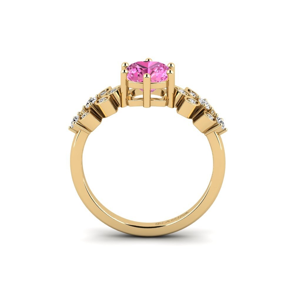 Topacio Rosa Anillo de compromiso Yatopi - Cushion