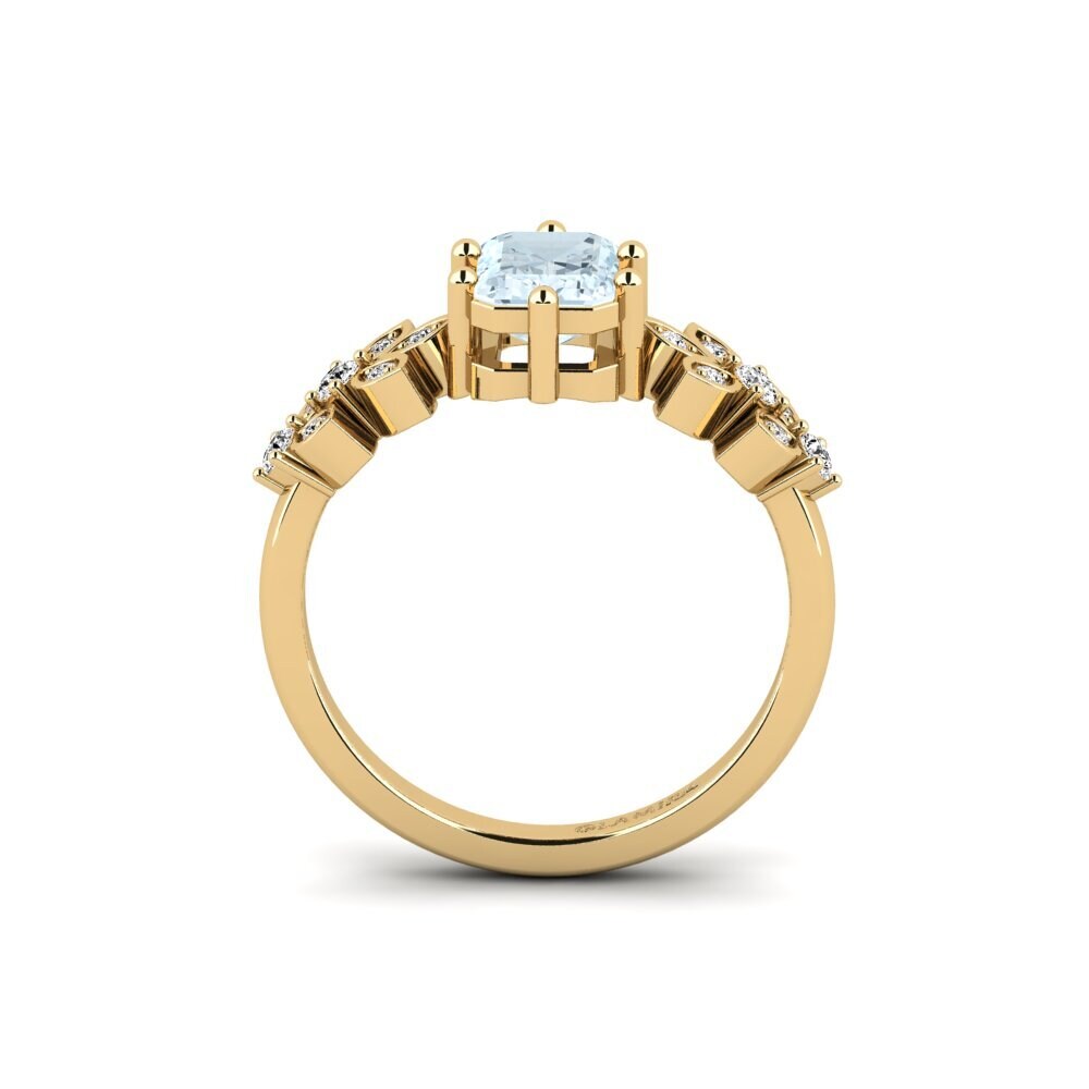 Aguamarina Anillo de compromiso Yatopi - Emerald