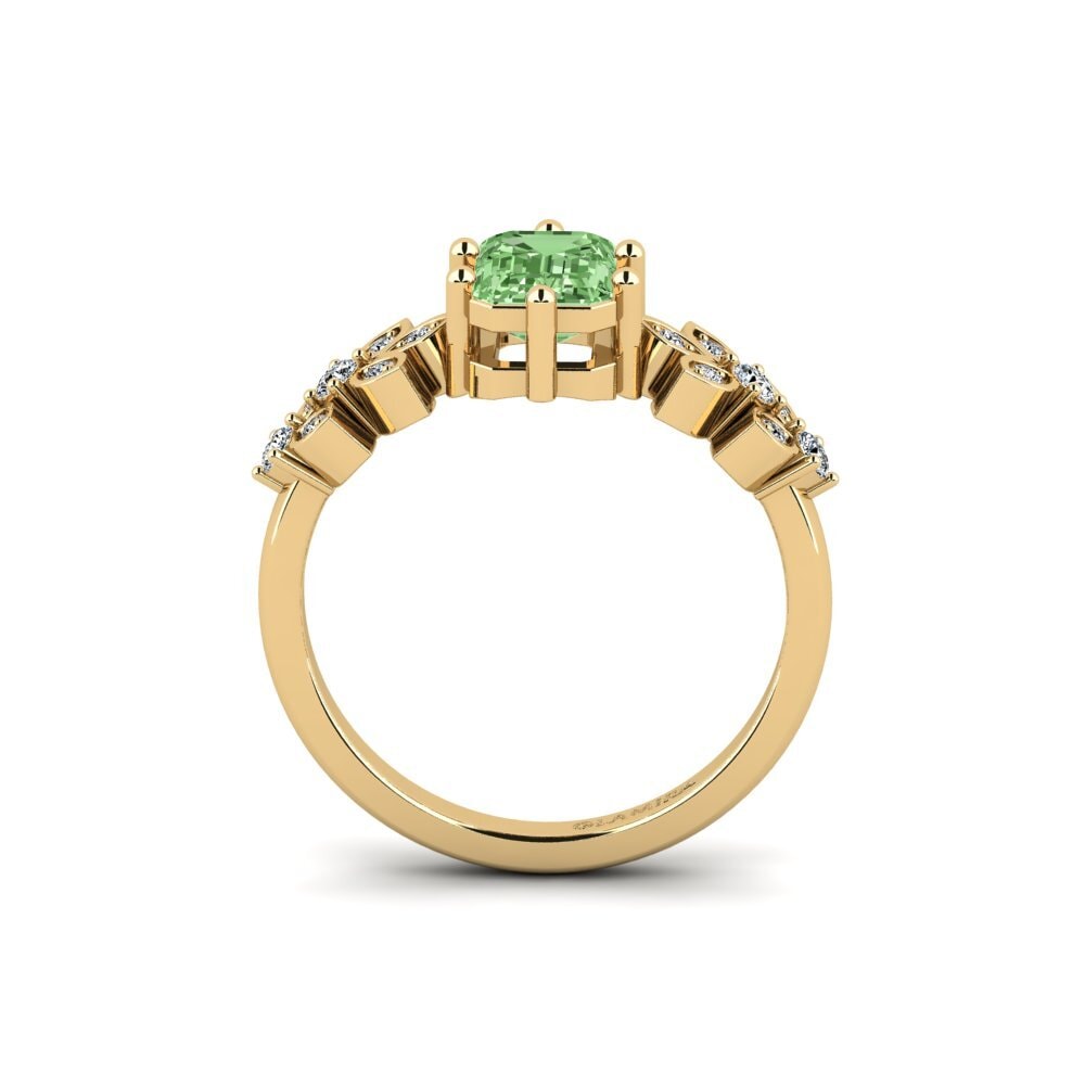 Diamante Verde Anillo de compromiso Yatopi - Emerald
