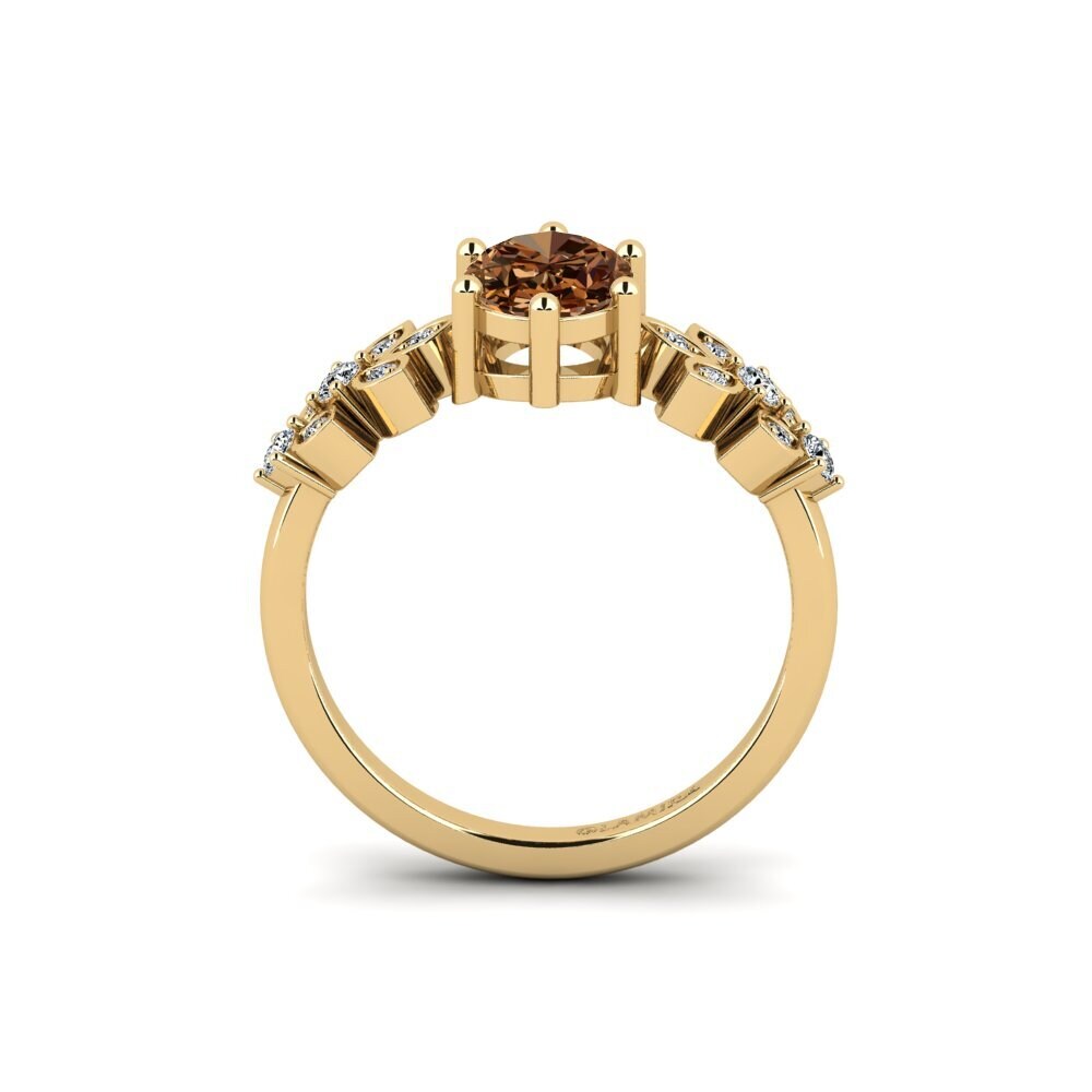 Brown Diamond Engagement Ring Yatopi - Oval