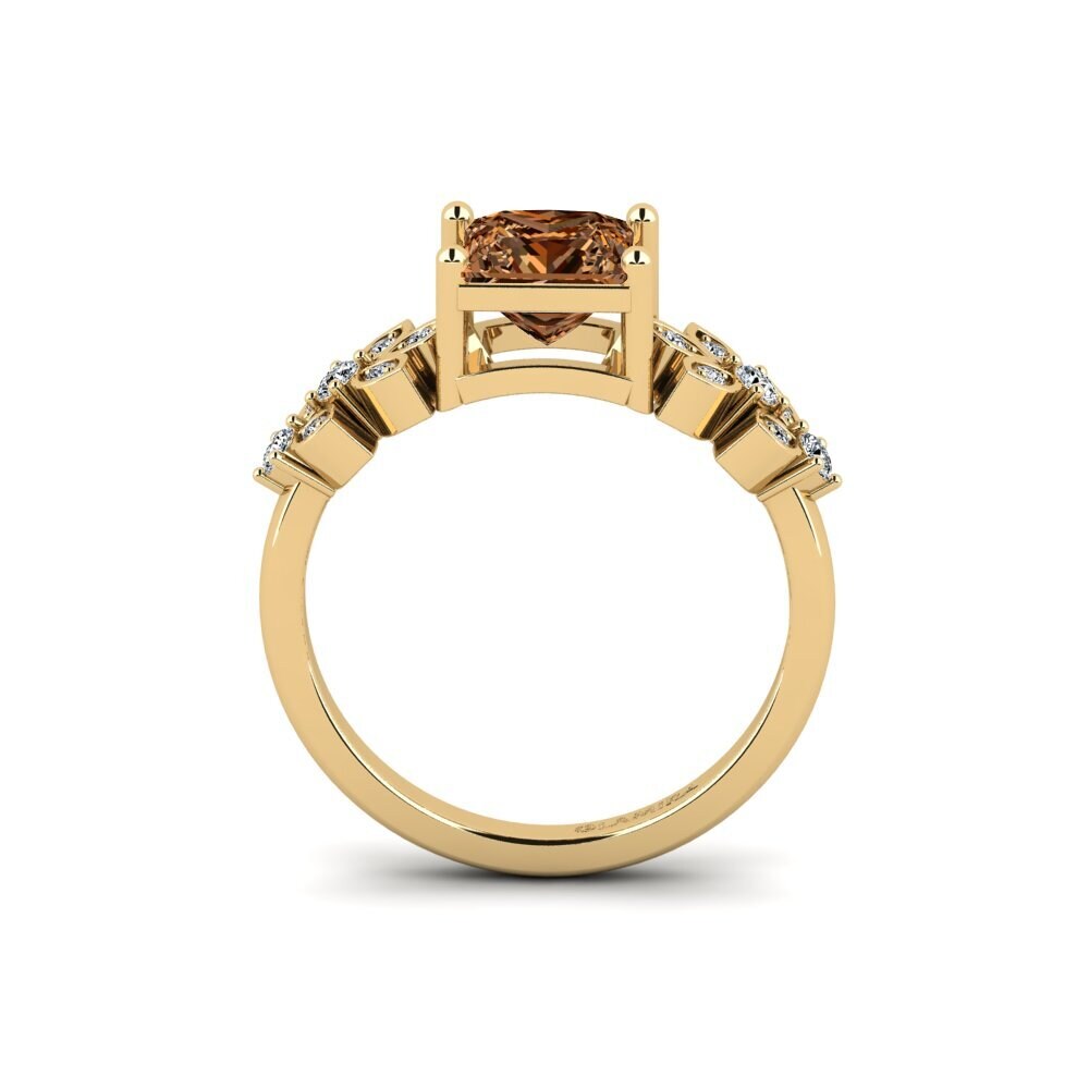Brown Diamond Engagement Ring Yatopi - Princess