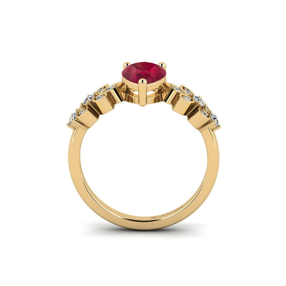 Ruby Engagement Ring Yatopi - Pear