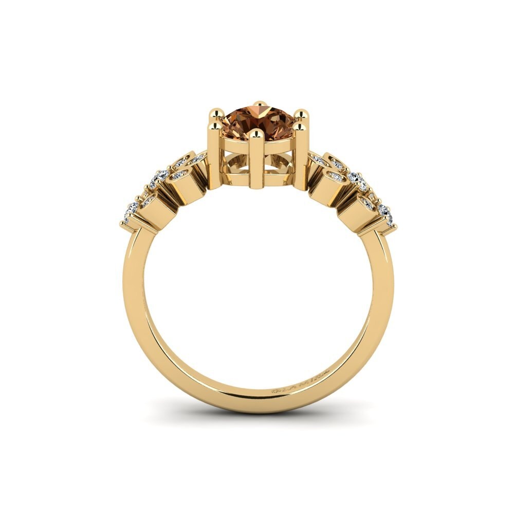 Brown Diamond Engagement Ring Yatopi - Round
