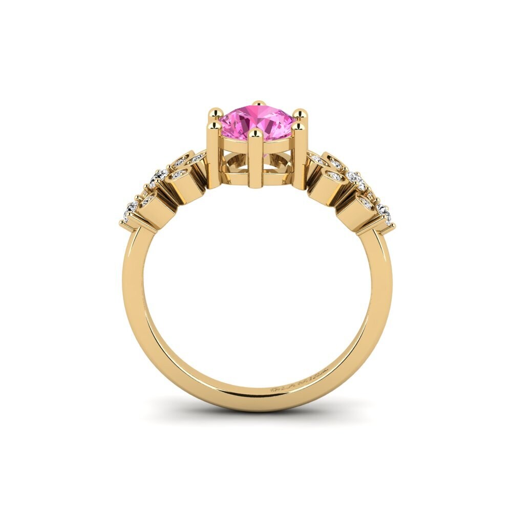 Topacio Rosa Anillo de compromiso Yatopi - Round