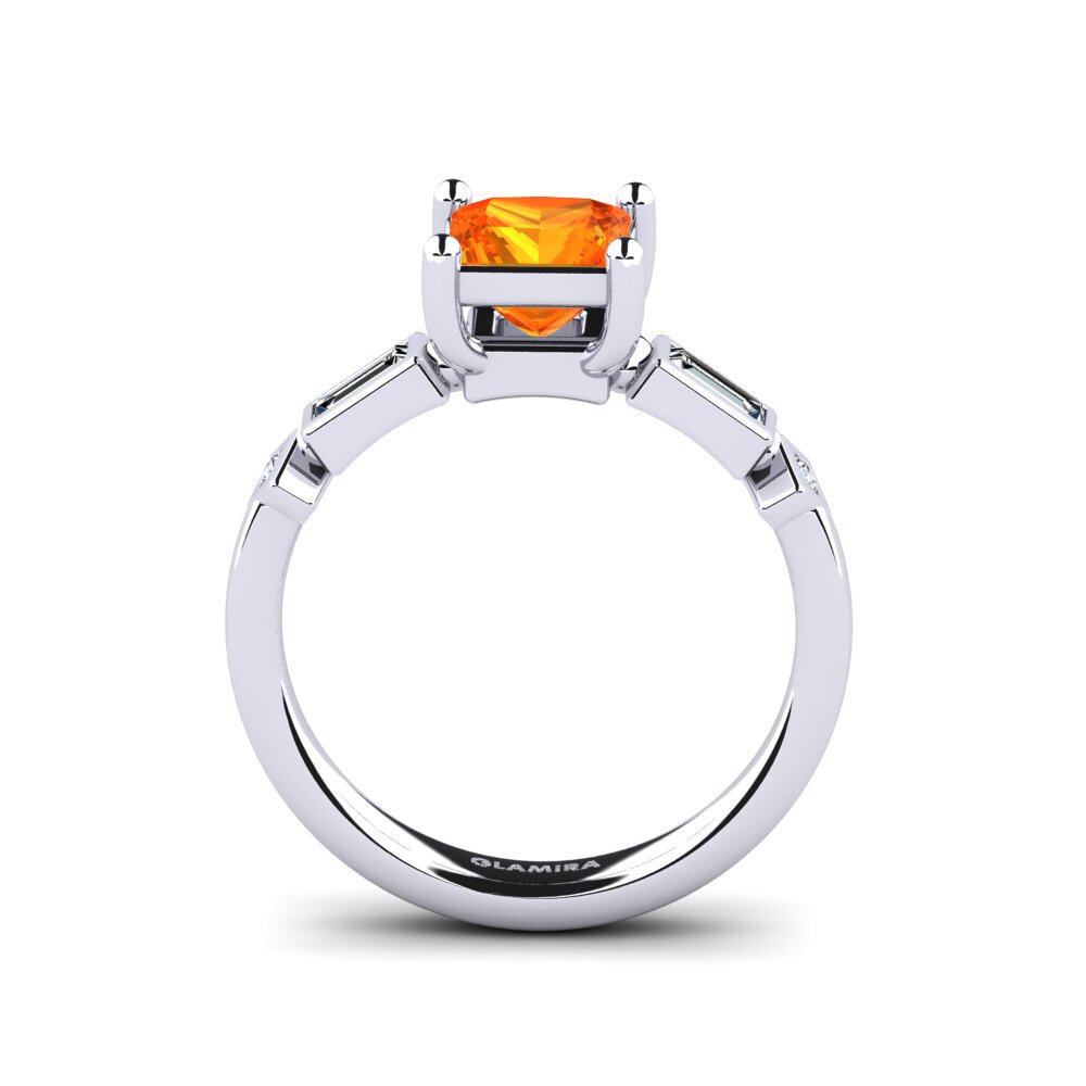 Zafiro Naranja Anillo de compromiso Conga - Princess