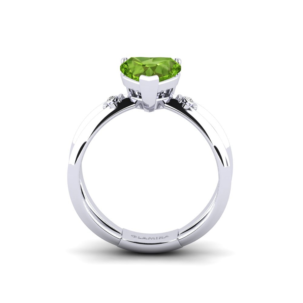 Peridot Engagement Ring Dallso - Heart