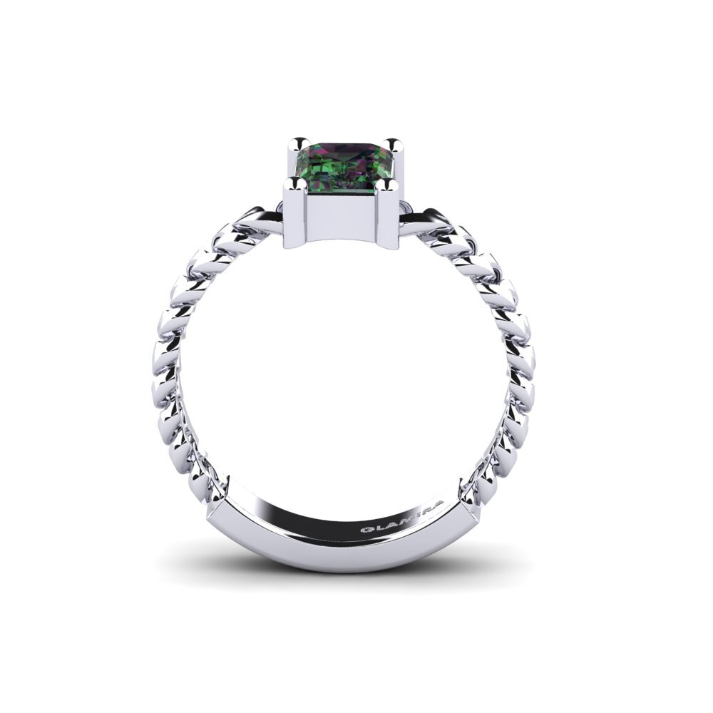Topázio Místico Anel de Noivado Ducta - Emerald