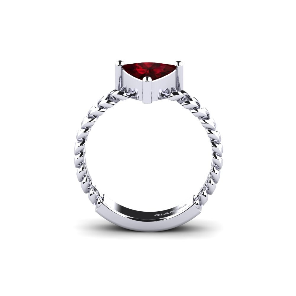 Trillion Garnet Engagement Ring Ducta - Trillion