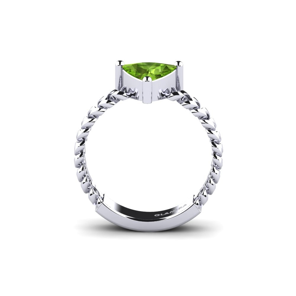 Trillion Peridot Engagement Ring Ducta - Trillion