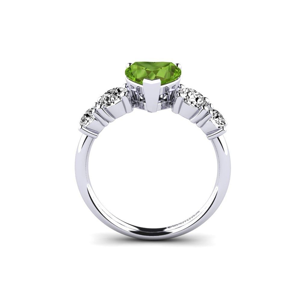 Peridot Engagement Ring Ebulga - Heart