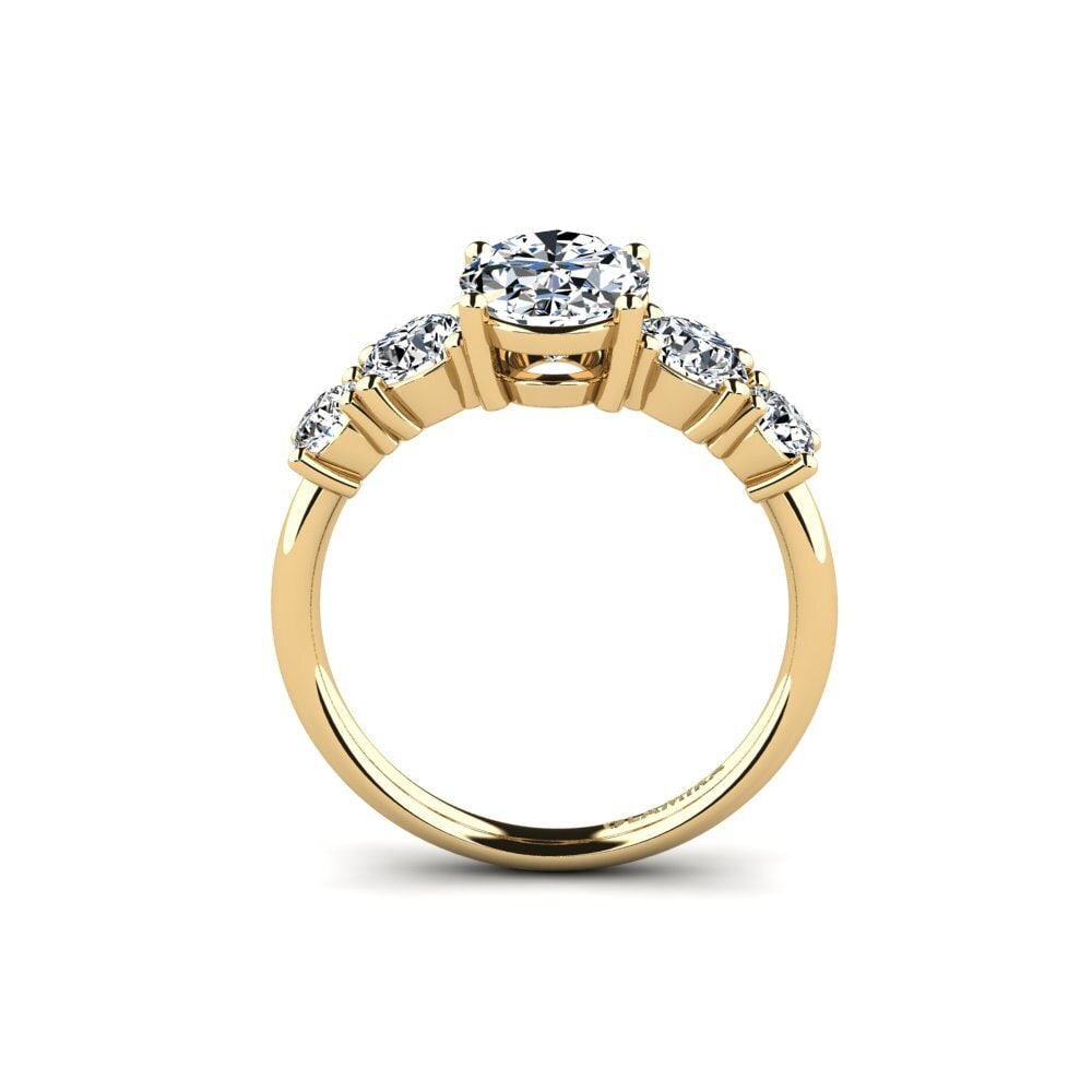 Gelbgold 585 Verlobungsring Ebulga - Oval