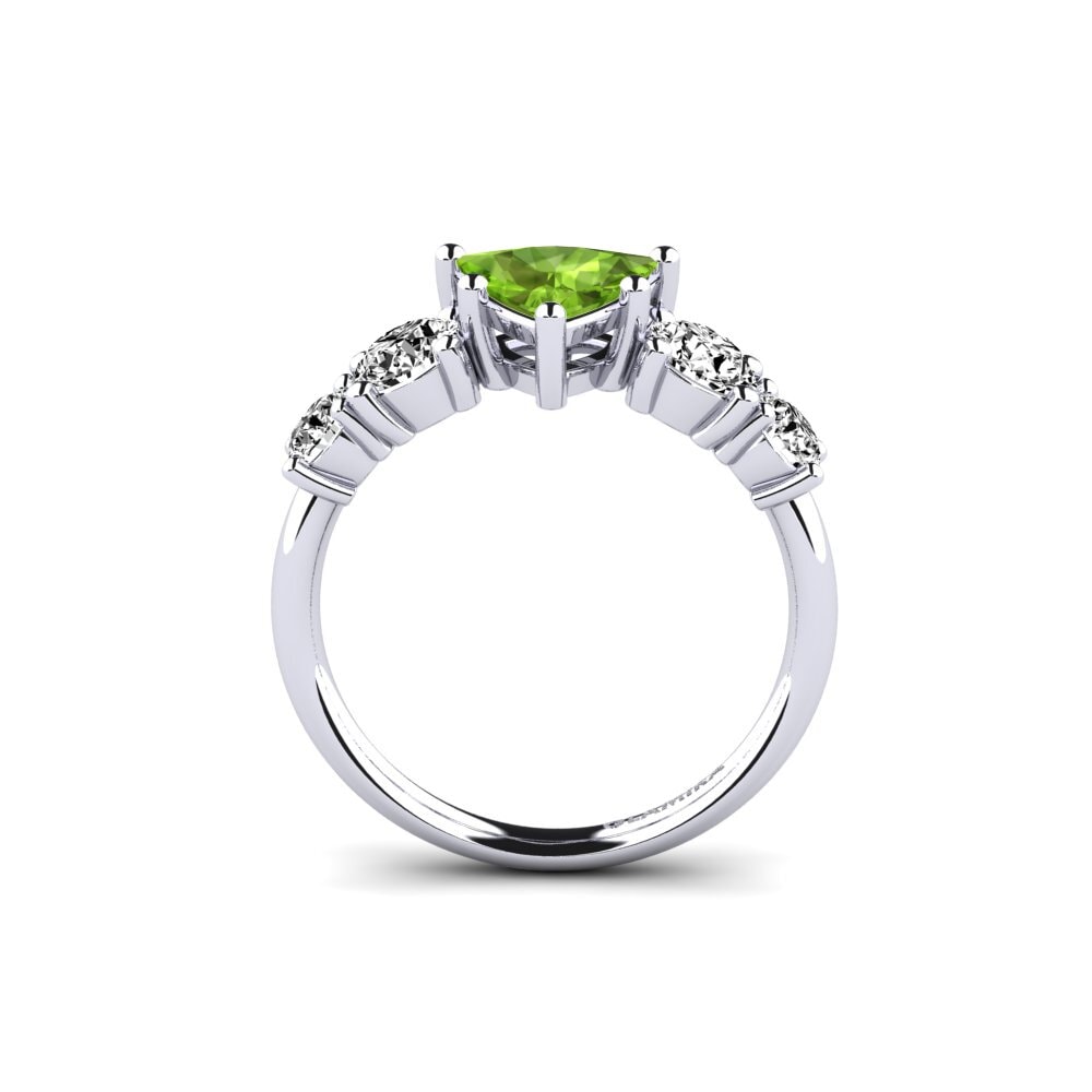 Peridot Engagement Ring Ebulga - Trillion