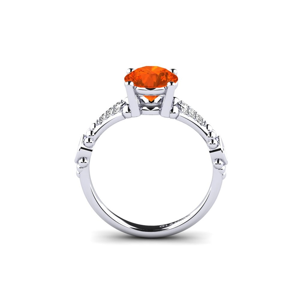 Ópalo Fuego Anillo de compromiso Epai - Round