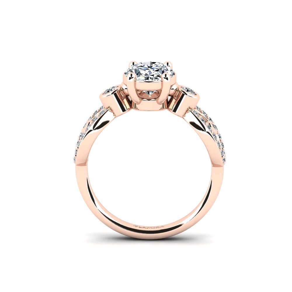 18ct Rose Gold Engagement Ring Fakisha - Oval