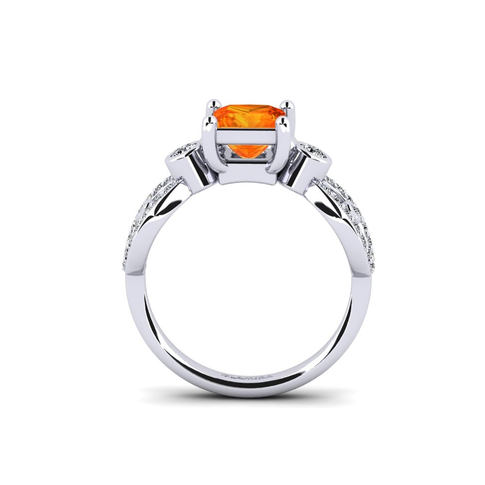 Zafiro Naranja Anillo de compromiso Fakisha - Princess