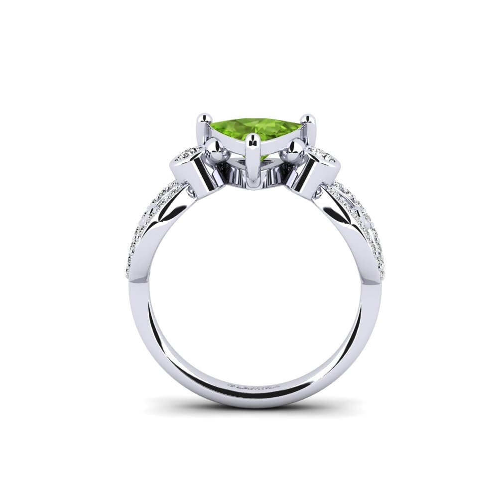 Trillion Peridot Engagement Ring Fakisha - Trillion