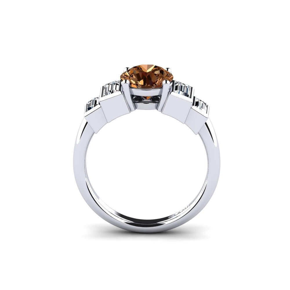 Brown Diamond Engagement Ring Fitigel - Round