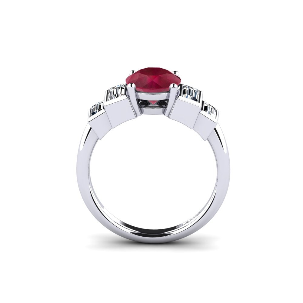 Ruby Engagement Ring Fitigel - Round