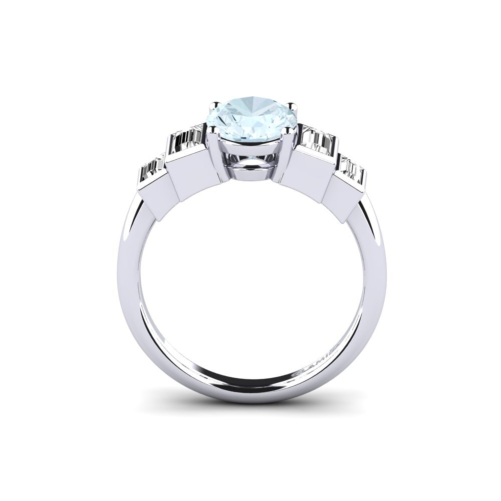 Aguamarina Anillo de compromiso Fitigel - Oval