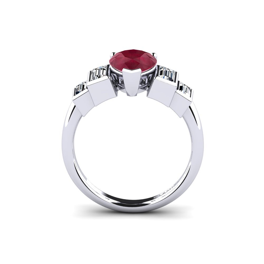 Ruby Engagement Ring Fitigel - Pear