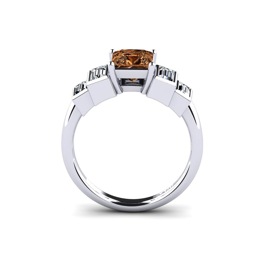 Brown Diamond Engagement Ring Fitigel - Princess