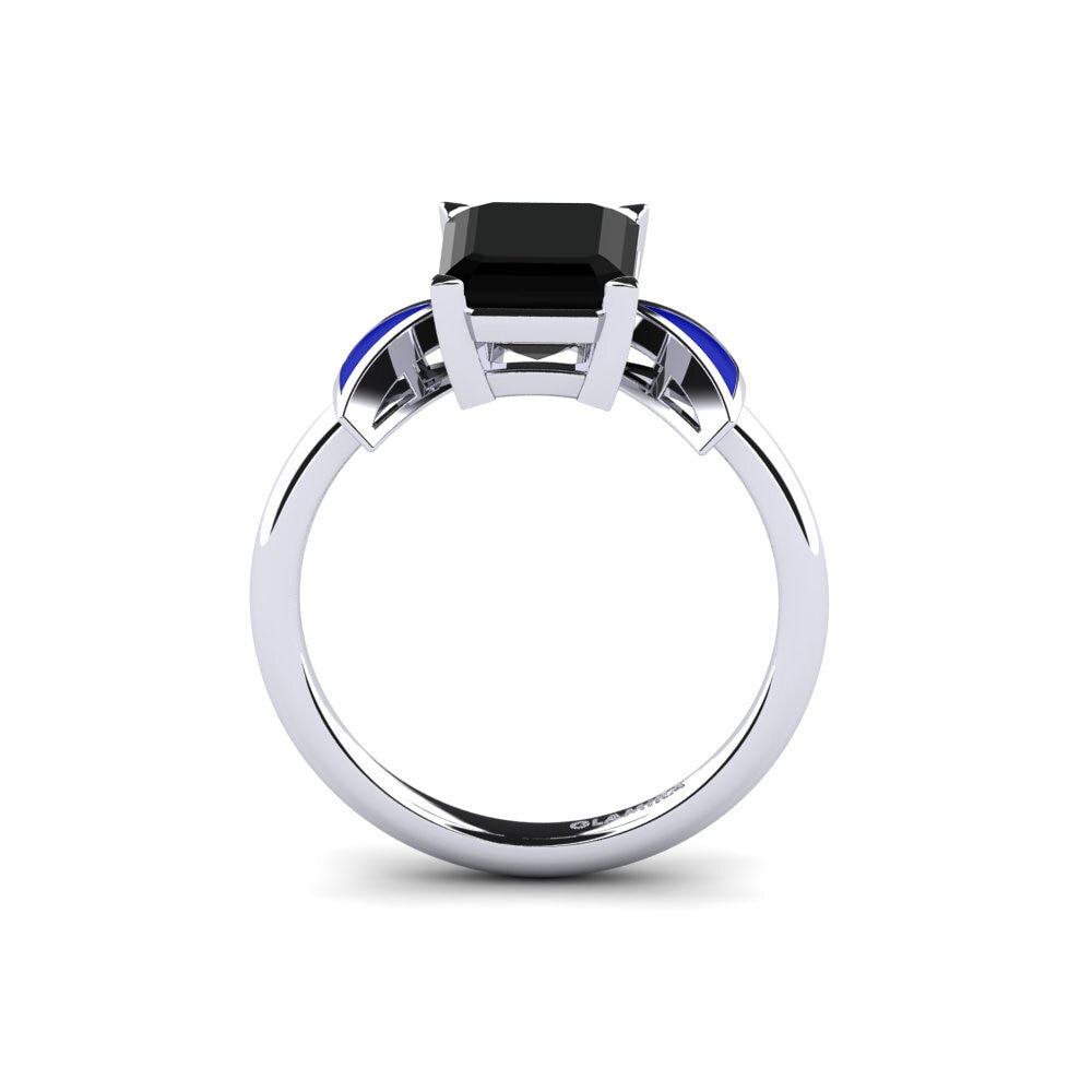 Schwarzer Saphir Verlobungsring Fratina - Emerald