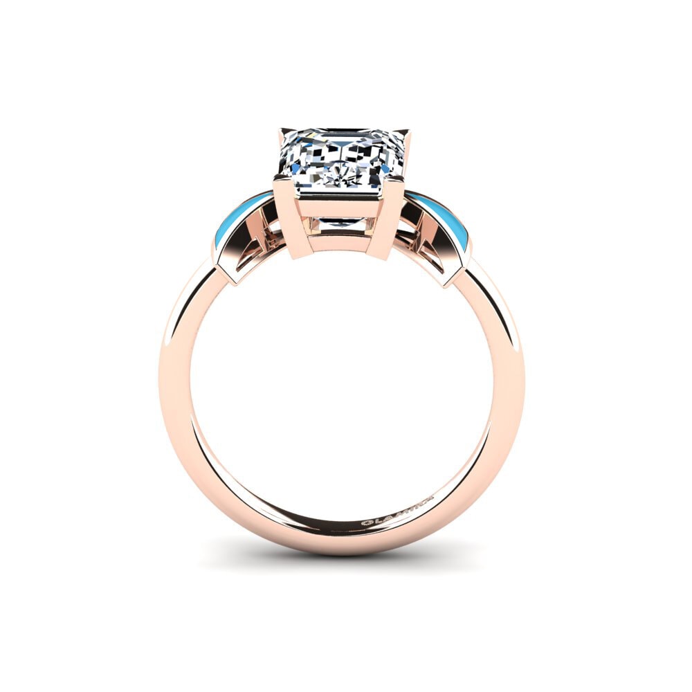 Rotgold 375 Verlobungsring Fratina - Emerald